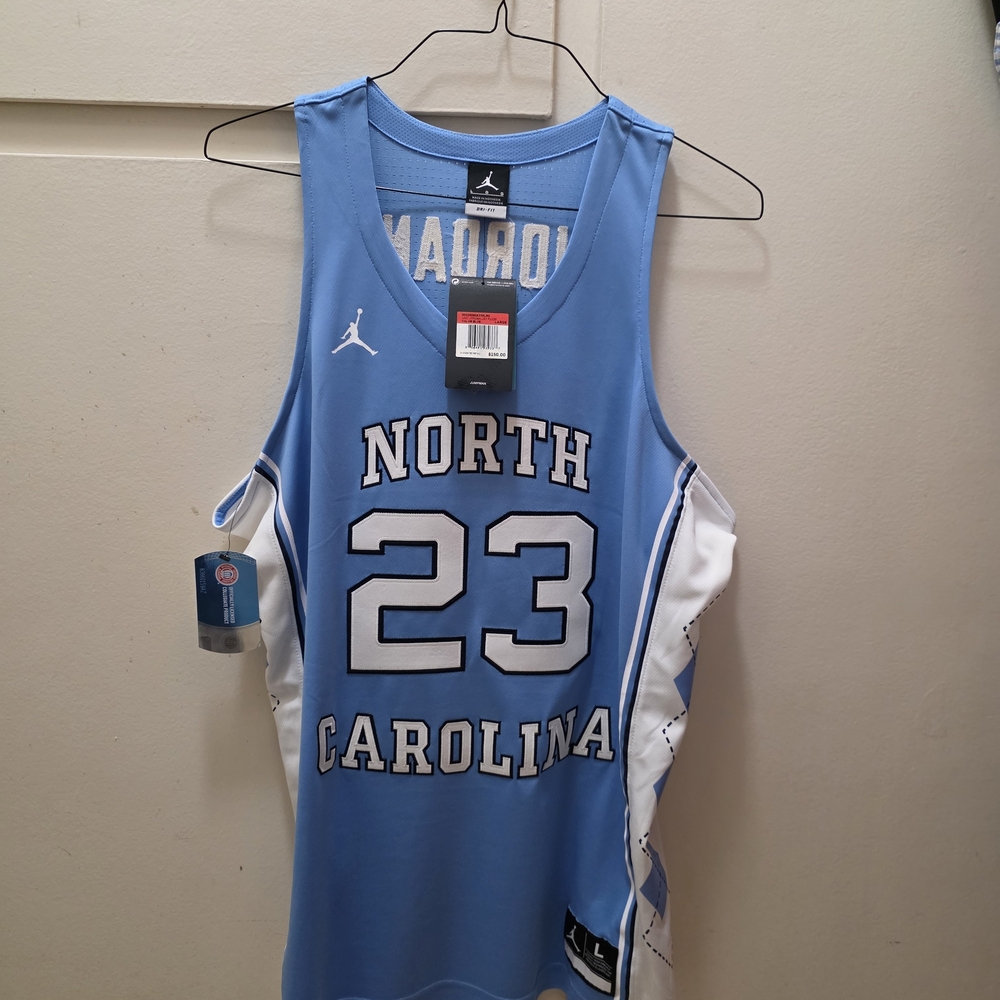 Jordan North Carolina Blue Basketball Jersey